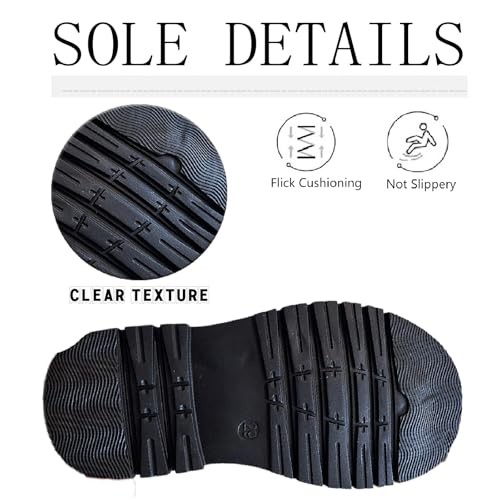 Boys Girls Combat Boots Lace Up Girls' Goth Side Zipper PU Leather Punk Booties Waterproof Mid Calf Riding Winter Boot for Toddler/Little Kid/Big Kid4