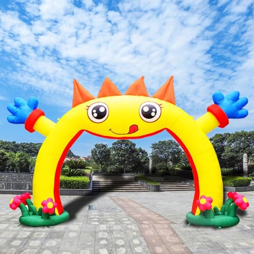 Arco inflable con soplador para eventos al aire libre, arco iris para fiestas de cumpleaños y decoración de jardín, perfecto para publicidad y celebraciones