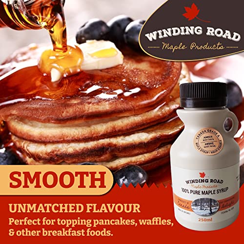 Award Winning 100% Pure Canadian Maple Syrup Grade-A Amber From Elmira Ontario: 4 Generations Locally Harvested & Produced, Vegan, Gluten-Free, No Preservatives, Additives Or Artificial Flavours, Authentic Natural Taste 250Ml #TOP3