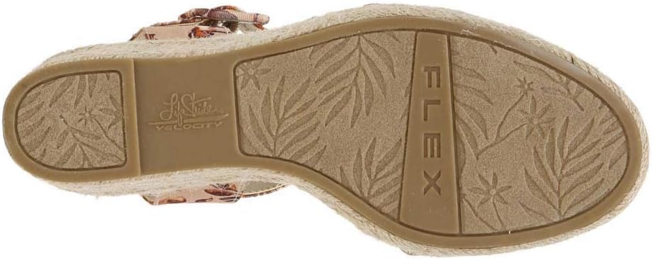 LifeStride Women's Tango Espadrille Wedge Sandal 9.5 Wide Blush Multi