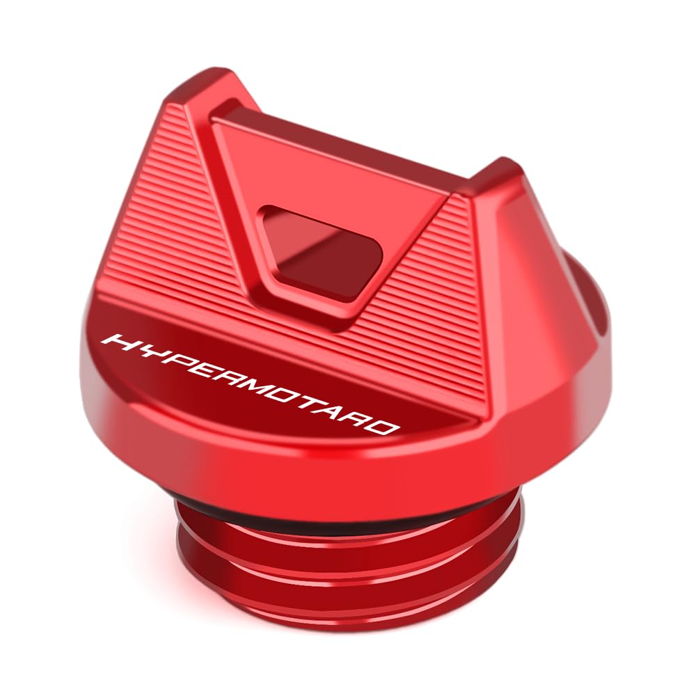 Coperchio di riempimento dell'olio per moto Ducati Hypermotard 950/SP 2019-2020 2022-2024 (non 2021) e RVE 2020 2022-2024 (non 2021) (rosso)