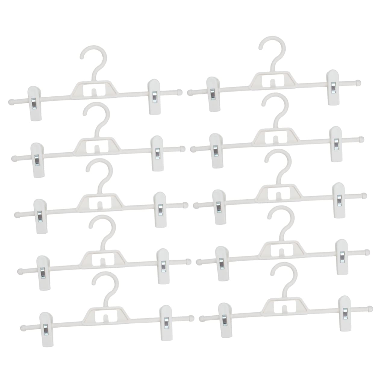 Cabilock Sturdy Practical 10pcs Pants Hangers Non-Slip Clips Traceless Underwear Storage Hanger for Home