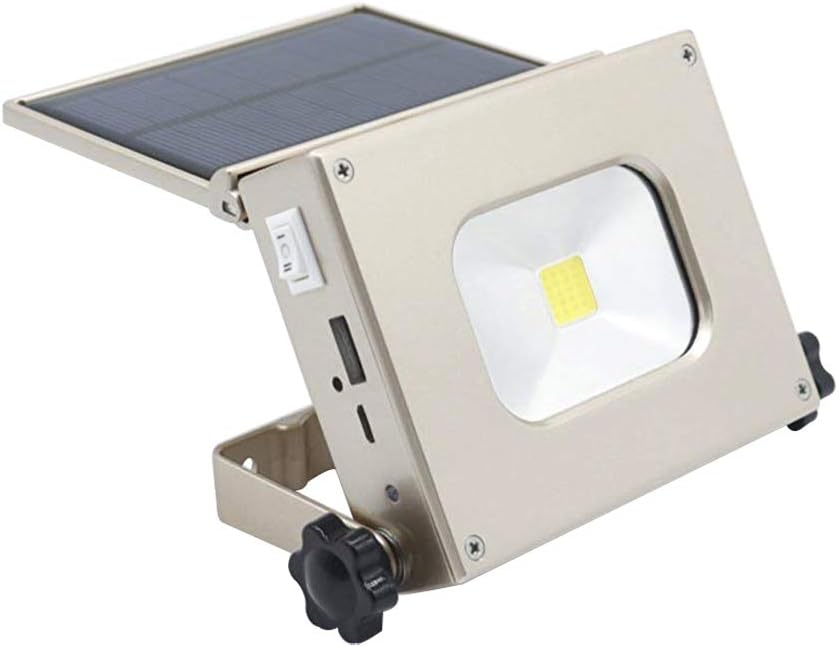 Amazon Co Jp Usb充電式 ソーラーled投光器 ポータブル10ｗキャンプledライト 太陽光発電 4000mahのバッテリー 強力磁石とusbケーブル付 作業用 緊急照明 屋外照明 Diy 工具 ガーデン