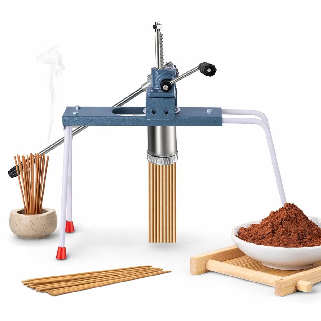 Macchina manuale per la produzione di incenso, macchina per la produzione di profumi senza alimentazione richiesta, 3 piatti di stampi di diverse dimensioni (2/2,5/3 mm) per appassionati di incenso e