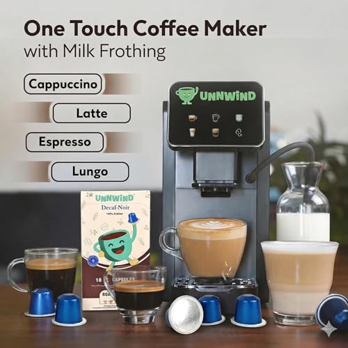 Image of Aura+ One-Touch Coffee Machine for Home with Touchscreen | 19-Bar Cappuccino, Latte & Espresso Maker | Milk Frothing & Auto Cleaning | Capsule Compatible (Aura+ Coffee Machine)