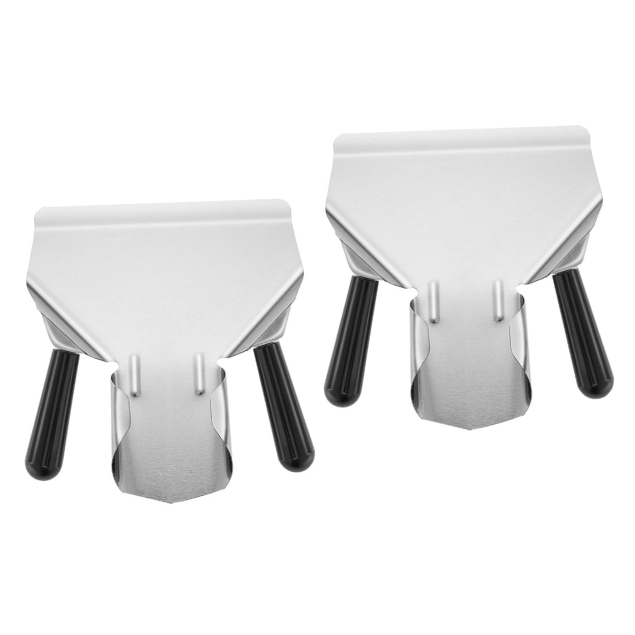 Alipis2pcs Double Handle Chip Spatula Fry Chicken Fillet Shovel French Fries Popcorn Scooper Ice Cube Shovel Filling Bags Fries Scoop Frito Chicken Fries Puffed Rice Stainless Steel