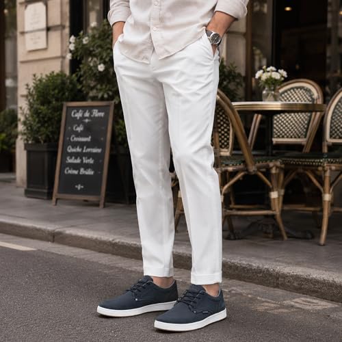 Image of ANALEAF Mens Casual Shoes Oxford Fashion Dress Sneakers Business Lace-Up Shoes