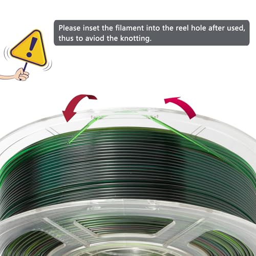 Image of iSANMATE Transparent Gradient PETG Filament 1.75 mm, Multicoloured 3D Printer Clear Filament 1 kg /2.2 lb Spool, Clear PETG Yellow Green Red