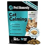 Calming Chews for Cats - Cat Anxiety Relief + Helps Reduce Stress - Behavioral Support & Promotes Relaxation for Travel, Boarding, Vet Visits, Separation Anxiety - Chicken (30-Day Supply)