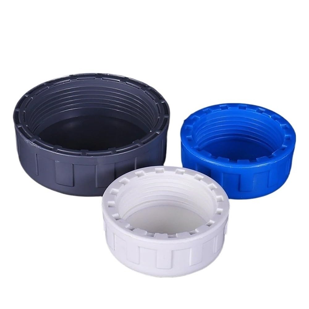 Tapón de extremo de tubería de PVC, rosca hembra de PVC de 20 mm a 63 mm, adaptador de tubo for línea de agua de plomería (100 unidades)(Blue,25mm)