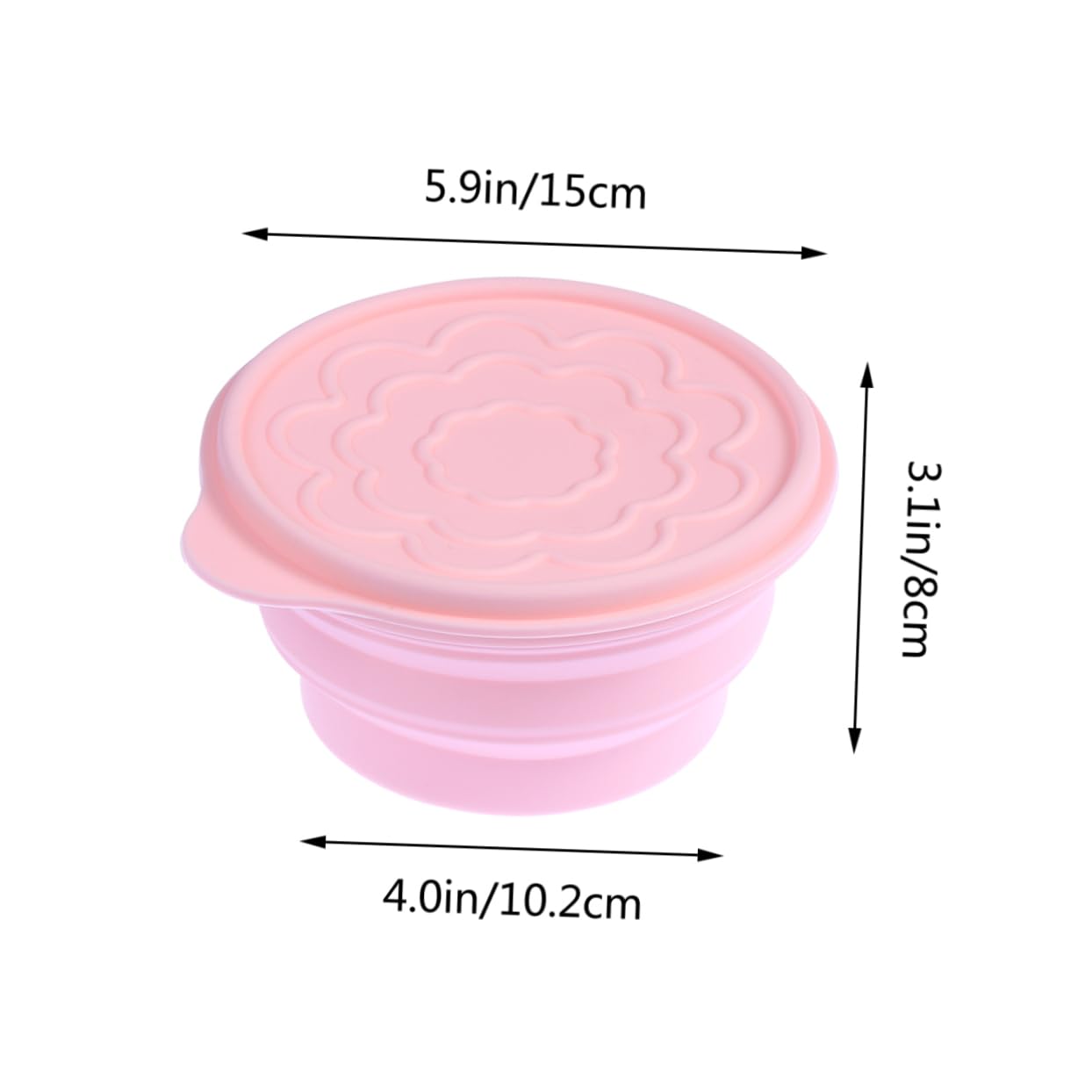SUPVOX 800ml Collapsible Silicone Bowl with Lid Outdoor Camping Foldable Bowl Space-saving Expandable for Travel Hiking
