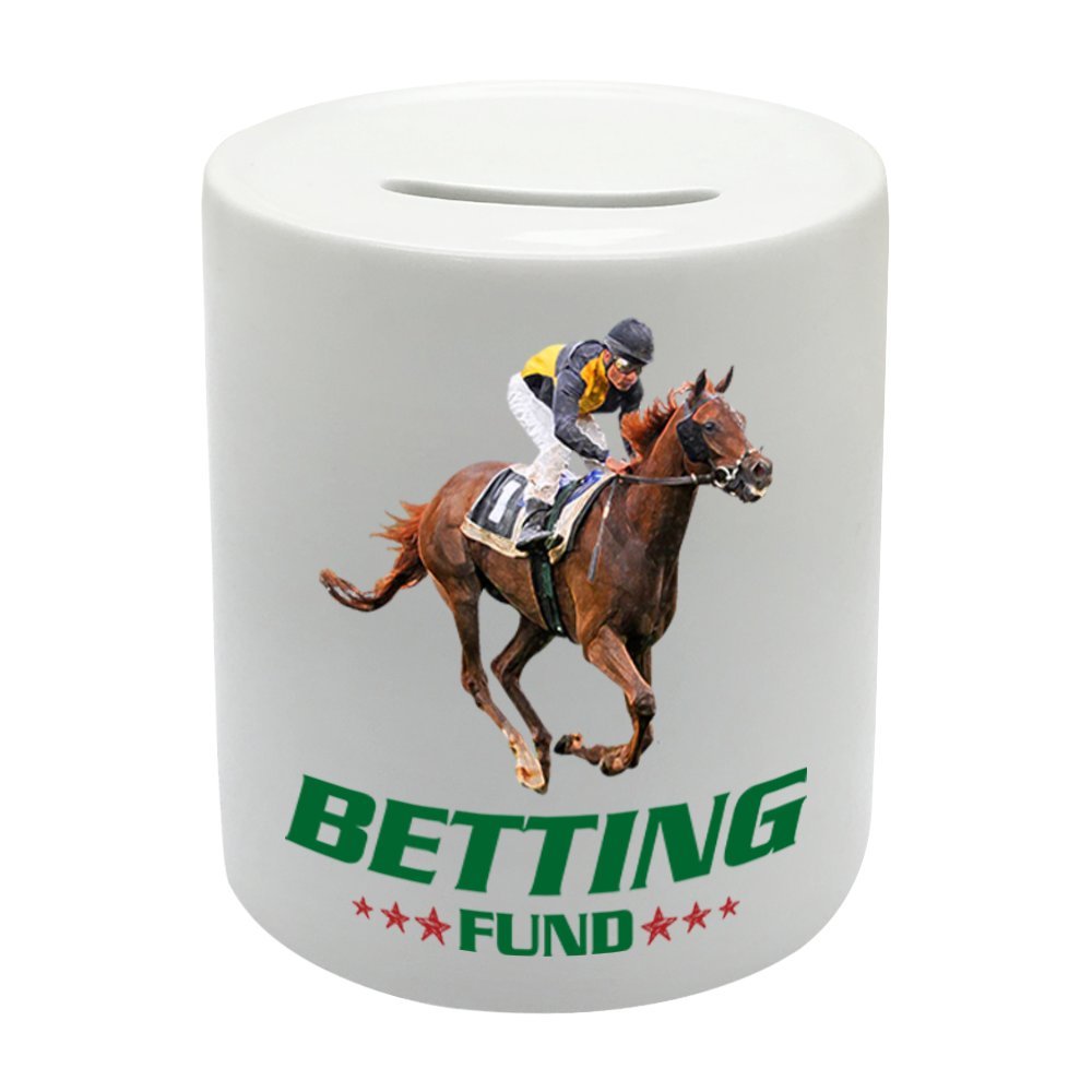 Coralgraph Inc White Bs040 Betting Fund Novelty Gift Printed Ceramic Piggy Bank Money Saving Box