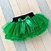 AIMAOMI Girls Sequin Skirt Girls Fashion Party Three Layer Ruffle Skirt Tulle Ballet Ballet Dance (Green, 3-6 Months)
