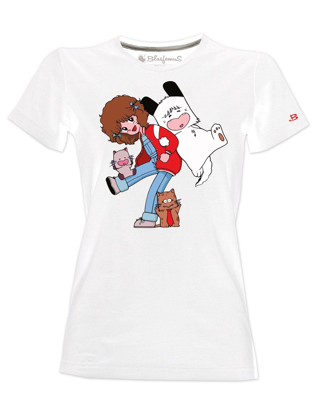 T-Shirt Donna Spank Cartoni Anni 80