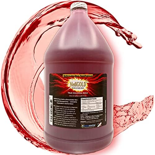 MediGOLD True colloidal Gold - 1 U.S. Gallon in BPA Free Plastic jug