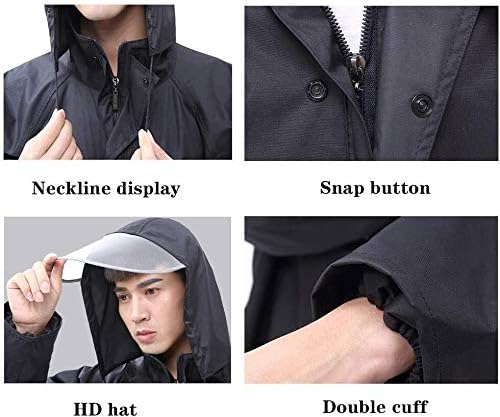 レインポンチョ レインコート長いセクション太い通気性の二重層ポンチョウインドブレーカー防水レインポンチョ 自転車 レインコート (C