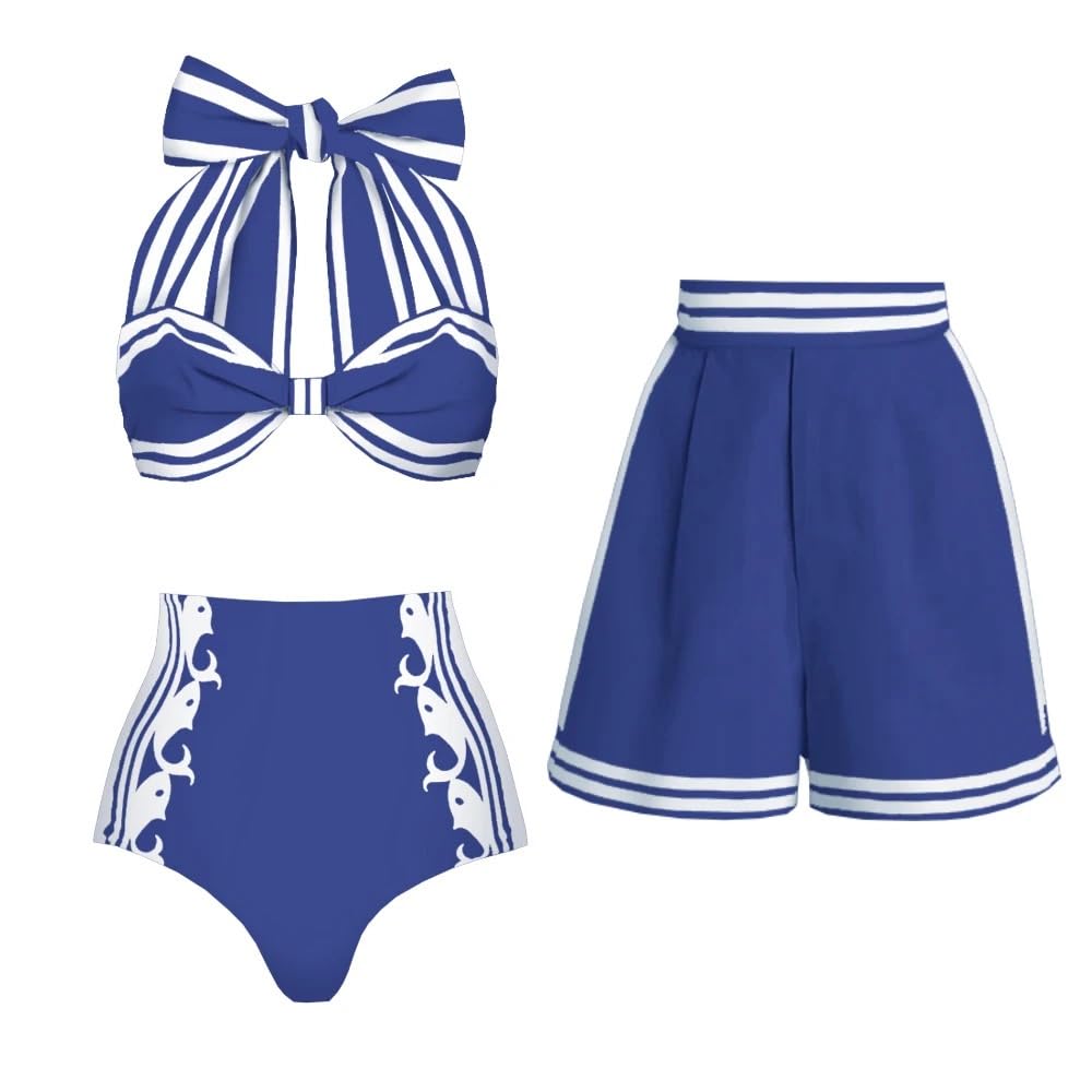 Bikini Mujer, Bañador Mujer Reductor Traje de baño de una Pieza con Estampado Floral y Volantes, Conjunto de Bikini Push up for Mujer, Traje de baño Adelgazante, Ropa de Playa(G,L)