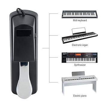 Pédale De Sustain Universelle - Piano Numérique/clavier - Plastique Durable - Antidérapante