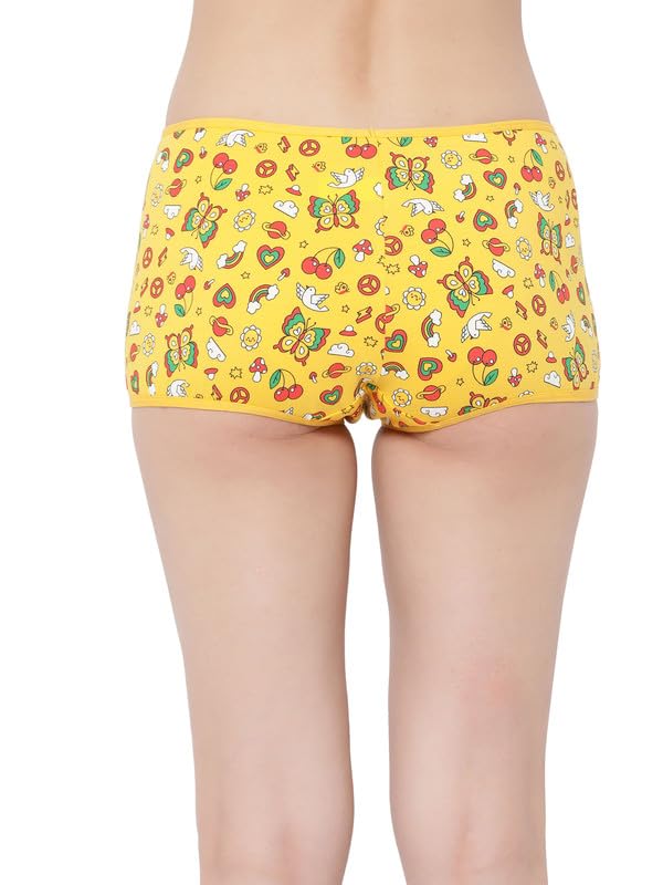 Image of Clovia Women's Cotton Medium Waist Outer Elastic Boyshorts Panty