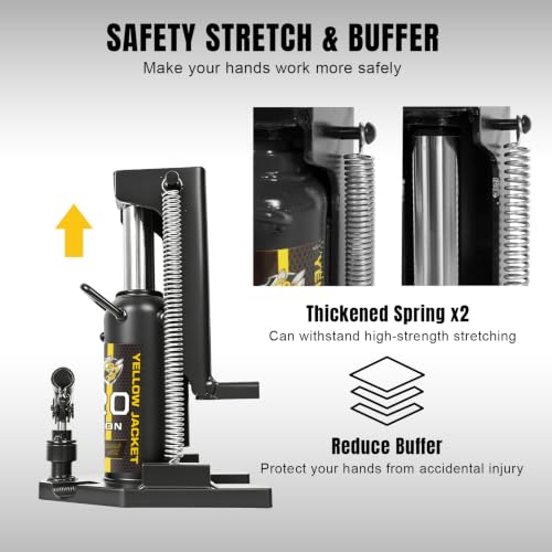 Image of YELLOW JACKET Toe Jack, 20T /10T Low Profile Hydraulic Jack, Heavy Duty Claw Jack