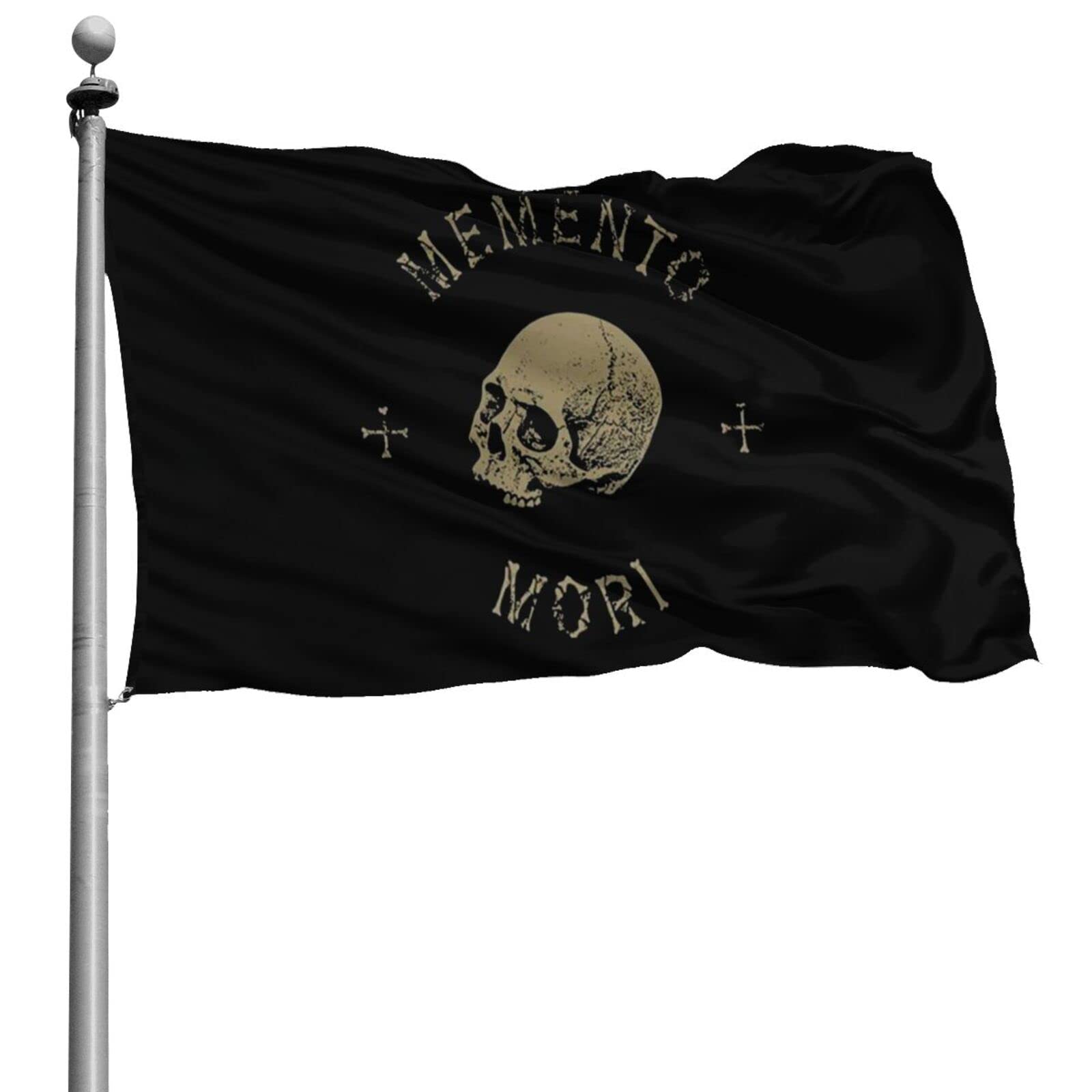 Premium Pirate Flag Vivid Color Bunting Memento Mori Skull 90X150Cm Banner For Decorations Parties Porch