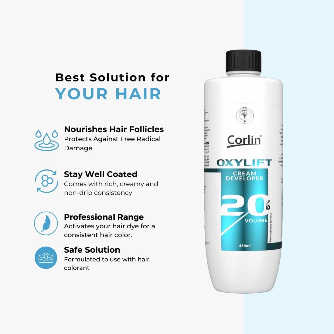 Professional Hair Color Developer 20 Volume 6% - 1000ml | Cream Developer for Hair Colour | 2in1 Formula Hair Developer + Hair Spa with Pro Vitamin B5 3