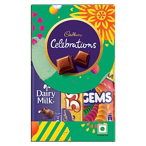 Image of Cadbury Celebrations Assorted Chocolate Gift Pack, 64.2G- Pack Of 8 & Celebrations Assorted Chocolate Gift Pack, 136.7 Grams - Pack Of 4