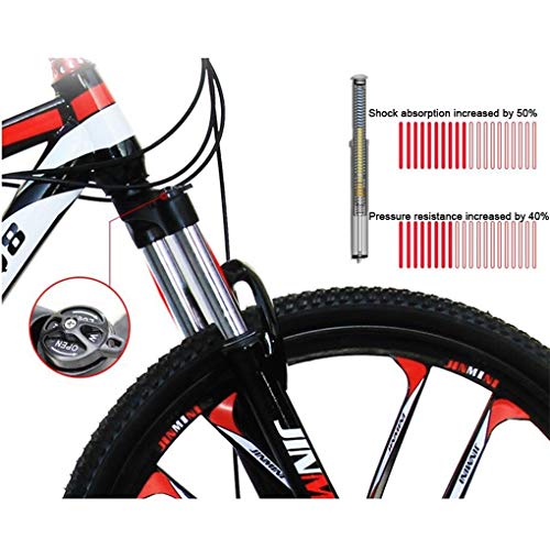 JLRTY Mountainbike Mountainbike, 26 Zoll Männer/Frauen Hardtail Bike Carbon Stahlrahmen Doppelscheibenbremse Und Vorderradaufhängung (Color : Black+Green, Size : 21 Speed) – Bild 5