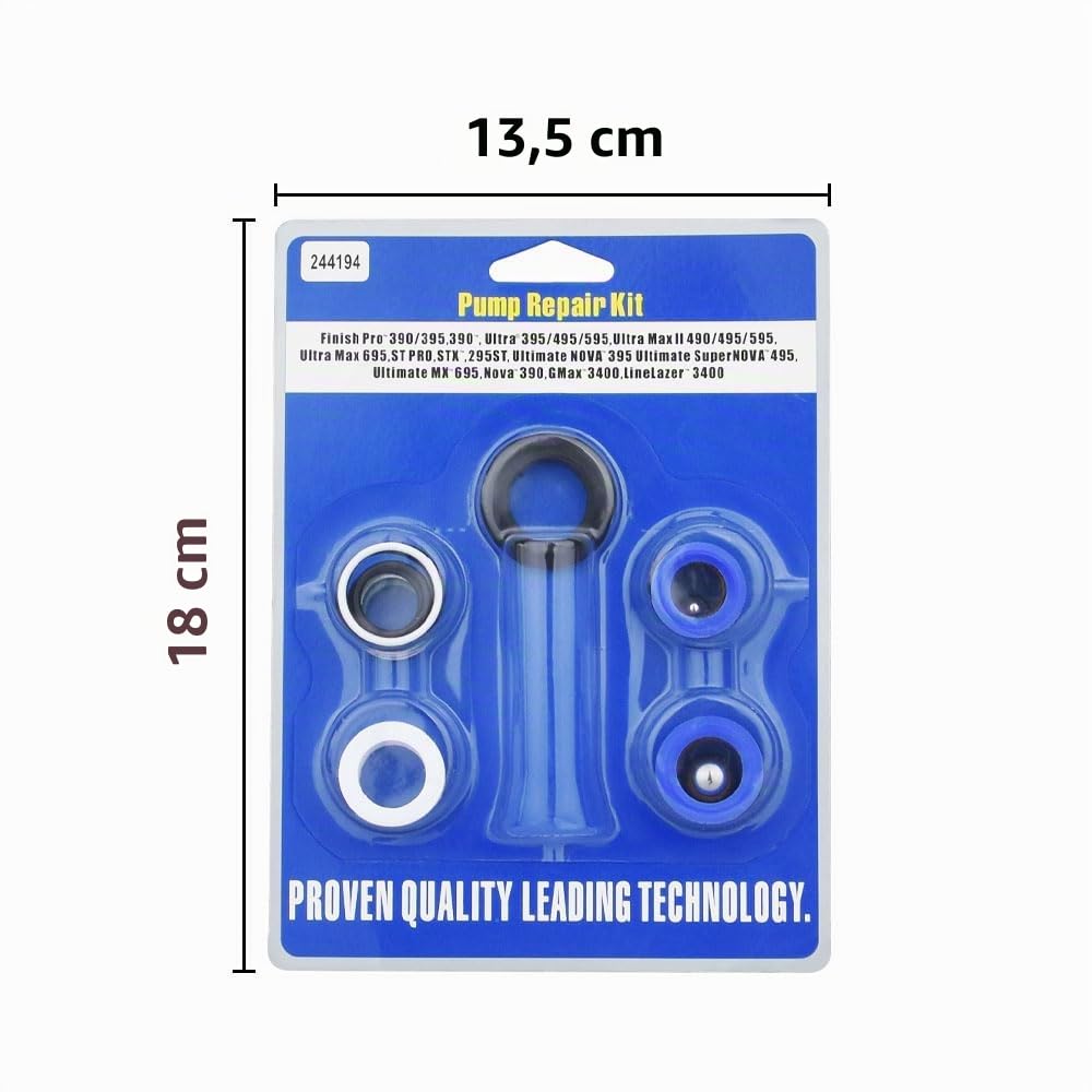 244194 Kit de Reparación de Bomba para Pulverizador de Pintura AIRLESS 295 390 395 490 495 595 3400 (1)