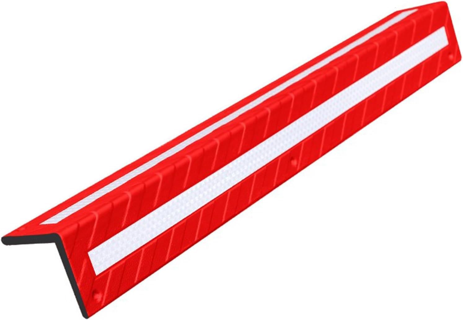 WDSOPK garage wall protector,wall corner protector, L-Shape Garage Rubber Column Anti-Impact Reflective Yellow Strip Corner Guard,Gray,4pcs,0.9cm (Rosso 4pcs)