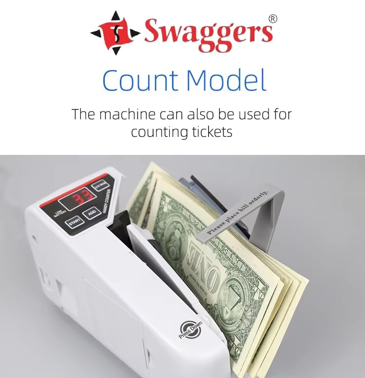 Image of Swaggers Handy Portable Mini Note Counting Machine /Cash Counting Machine for All New & Old Notes - Led Display