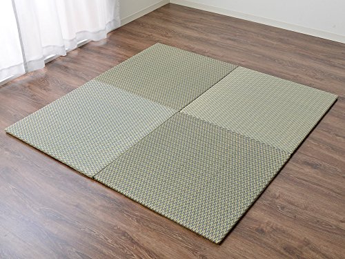 琉球畳 70 置き畳 日本製 6枚セット ユニット畳 縁なし ニューピア ブルー 約70×70cm 6P 半畳 正方形 tatami ジョイントマット フロアマット 滑り止め #8910130