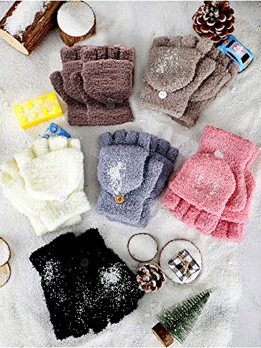 Image of Geyoga 6 Pairs Kids Fingerless Gloves