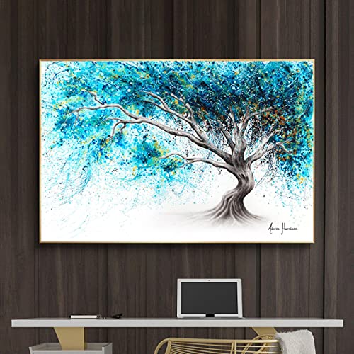Peinture abstraite colorée arbre de vie pour décoration maison et affiches salon