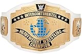 ZYNDAR White Intercontinental Style Wrestling Belt – Heavyweight Fan Championship Replica for Adults World Heavyweight Wrestling Belt Adjustable Leather Belt – White/Gold