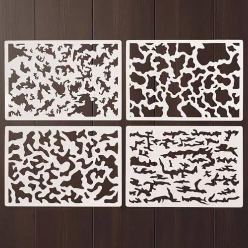 Camouflage Stencil Reusable Camo Pattern Template for Painting Walls Wood Fabric and DIY Art Projects