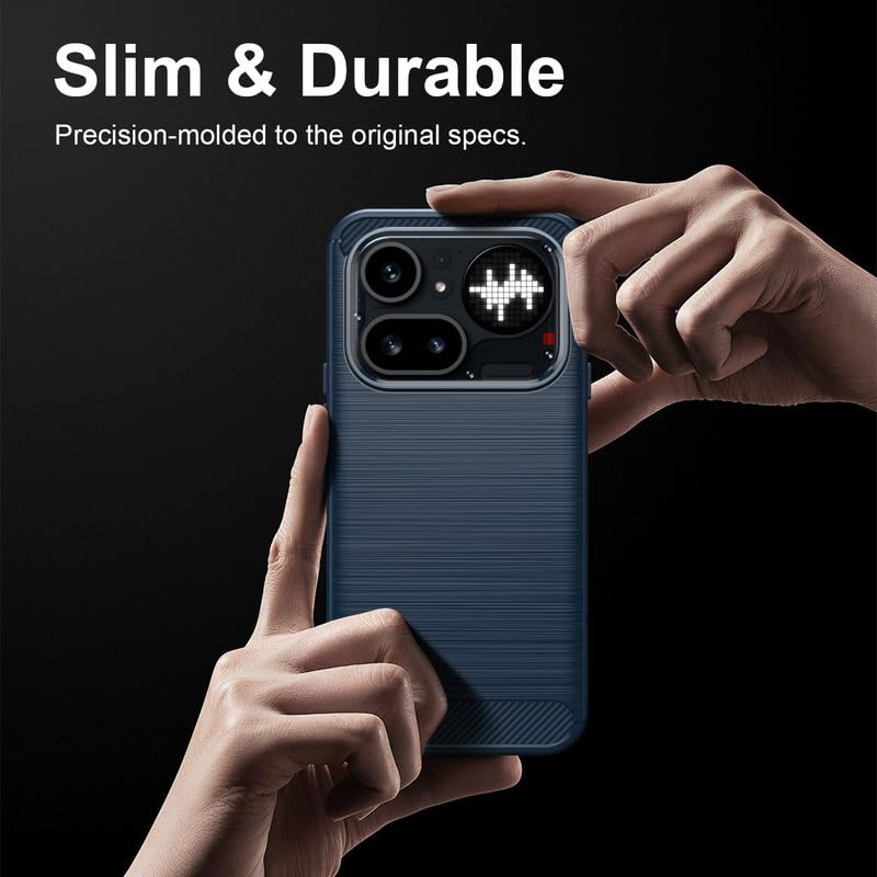 Image of Basic Case for Nothing Phone 4a Pro (Carbon Fibre Blue)