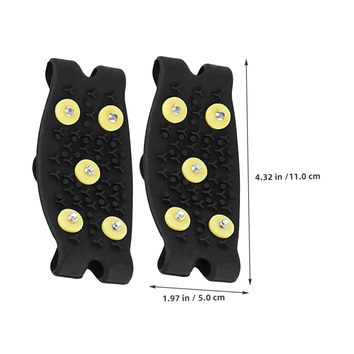 PACKOVE 1pair Boy Girl Ice Cleats - Shoe Spikes for Lightweight TPE Traction Grippers for Hiking Walking Climbing and Activities