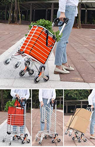 Einkaufstrolley, faltbarer Einkaufswagen auf Rädern, großer und leichter Einkaufstrolley mit abnehmbarer Tasche… – Bild 8