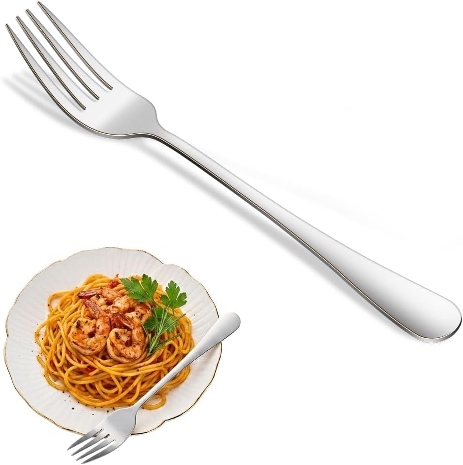 DEHOV 6.7 Inch Stainless Steel Silverware Dessert & Salad Forks Set of 8