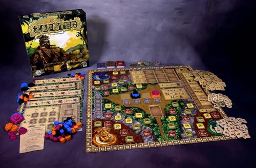 Kobold Spieleverlag Zapotec | Strategiespiel für Erwachsene und Kenner ab 12 Jahren | Brettspiel über Pyramiden, Rituale & Ressourcenmanagement im Alten Mexiko | 1–4 Spieler | Solo spielbar | Deutsch