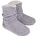 LongBay Damen Stiefel Hausschuhe Winter Chenille Strickwarme mit Memory Foam Weiches Fleece Booties