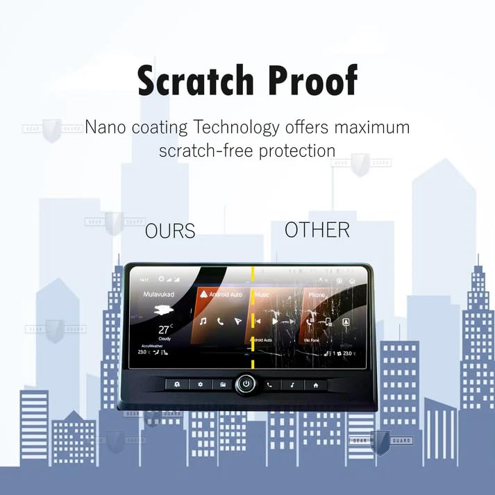 Image of RGY Screen Guard For Mahindra Thar Roxx 10.25 inch inch Infotainment System Protection Film - Clear