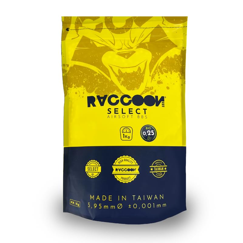 Raccoon Select Airsoft Bolsa de Bolas Biodegradables 1 kg 0,25 Gramos BBS