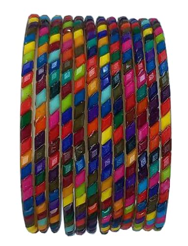 The Golden Cascade Multi Color Cutting Design Glass Bangles/Kanch Chudi Set for Women & Girl/Audi (Multi, Small 2-4) (B0BYN1TYV5) Amazon Price History, Amazon Price Tracker
