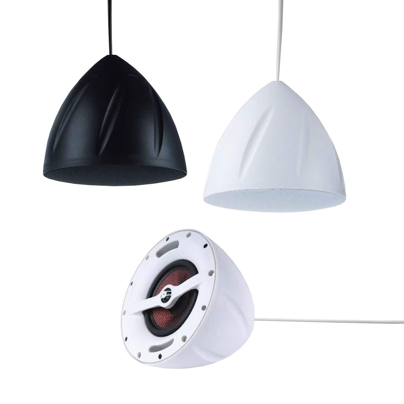 Power Dynamics PDS40B - Enceinte à Suspendre 100V/8 Ohms - Noir, 5,25 Pouces, Design Moderne et Élégant, Idéal pour Les Pièces avec Une Belle Hauteur sous Plafond