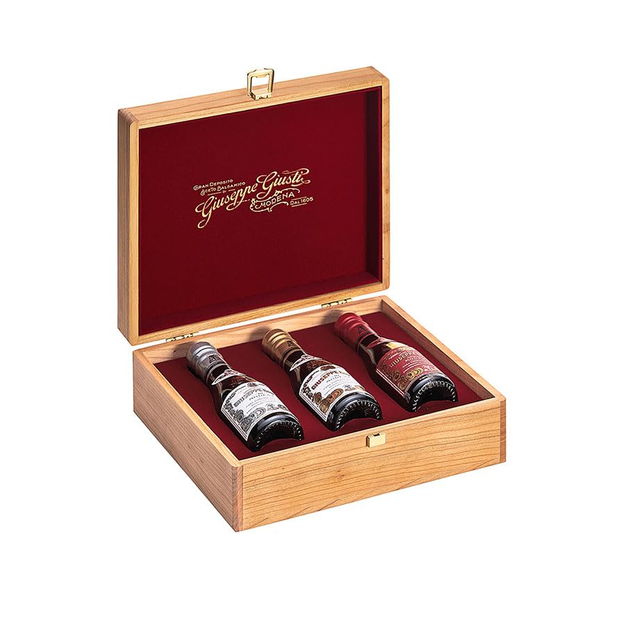 Tris Giusti Vinagre Balsámico de Modena - Classico, Riccardo Giusti, Quarto Centenario 100 ml x 3