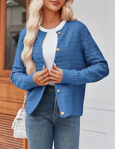 Image of Zeagoo Women's 2026 Fall Cardigan Sweaters Long Sleeve Knit Cropped Jackets