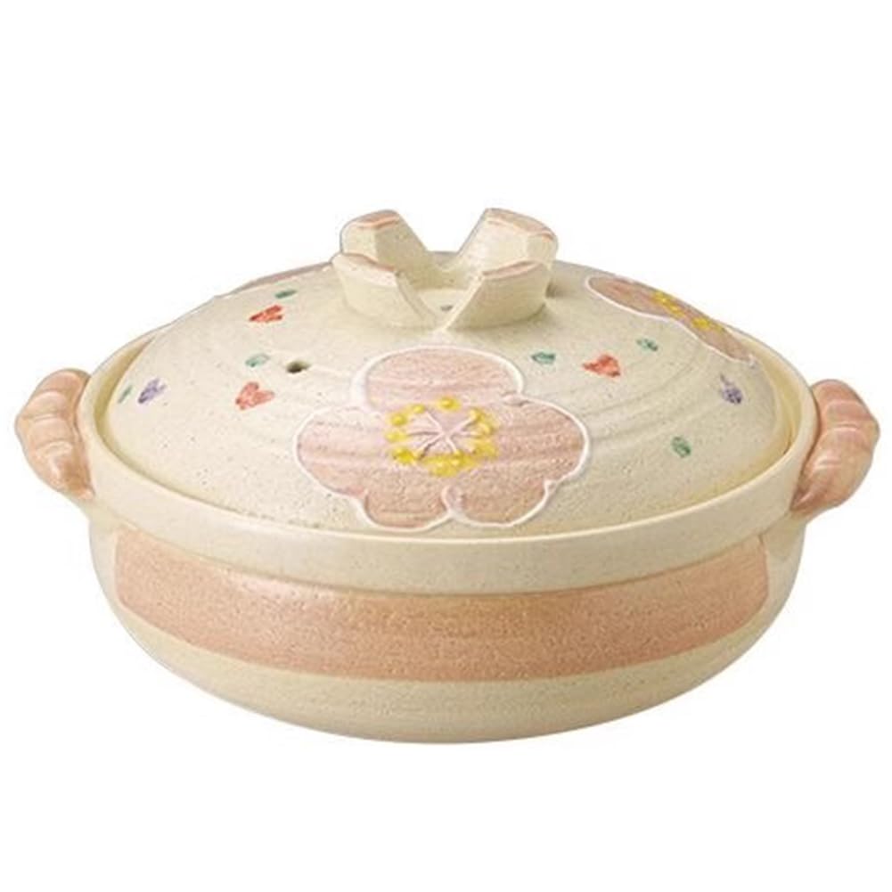 Casserole Di Camelia, Casseruola Giapponese Rotonda, Pentola Argillosa Fatta A Mano, Può Resistere A Grandi Differenze Di Temperatura, Vaso Di Stufato Di Consistenza Porosa,2.2l