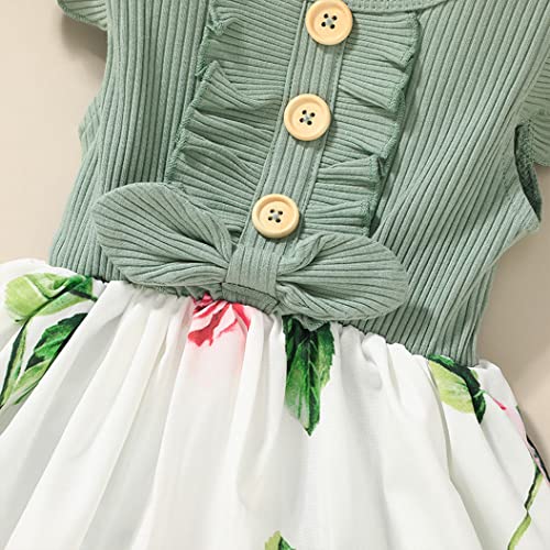 Image of Toddler Girls Tutu Dresses Cute Casual Short Sleeve Dress for Summer Daily Home School Party 2-8T